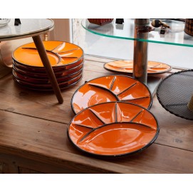Lot d'assiettes à huîtres
