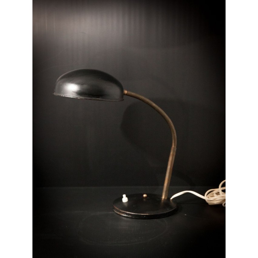 Lampe de bureau noire/laiton