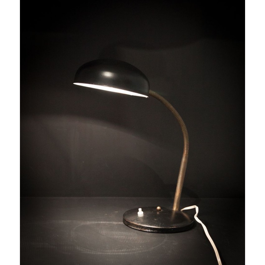 Lampe de bureau noire/laiton