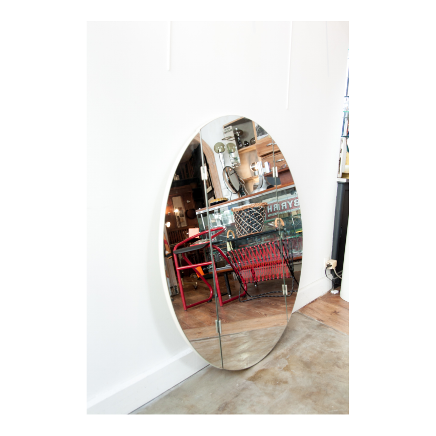 Grand miroir vintage rond - Triptyque