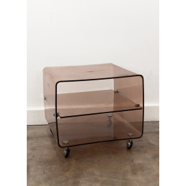 Table de chevet en plexiglas - Michel DUMAS