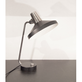 Lampe de bureau noire et chromée