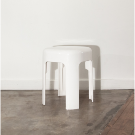 Tabouret vintage blanc